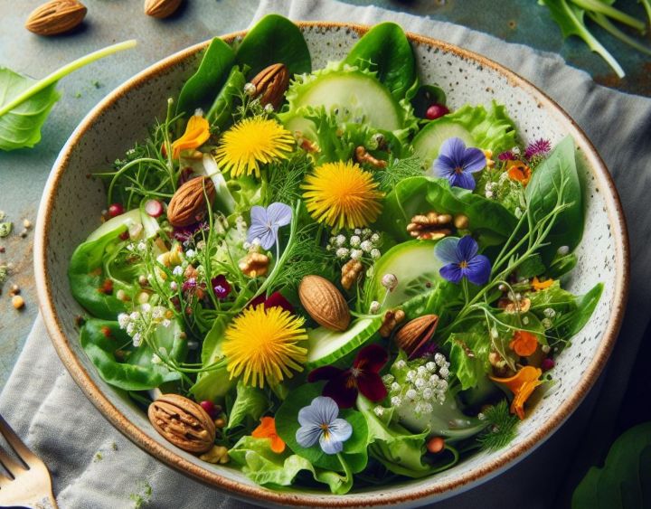 zdrava prolećna salata od maslačka