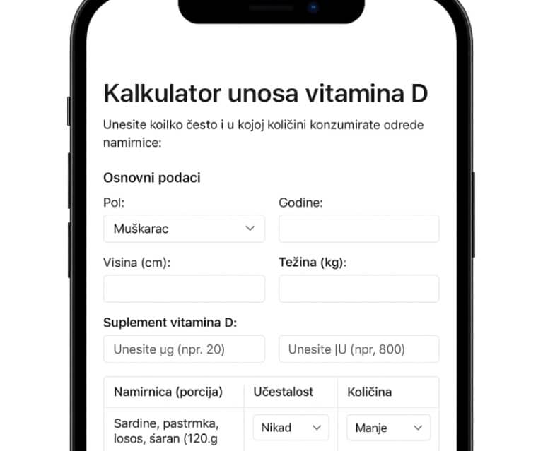 kalkulator unosa vitamina d